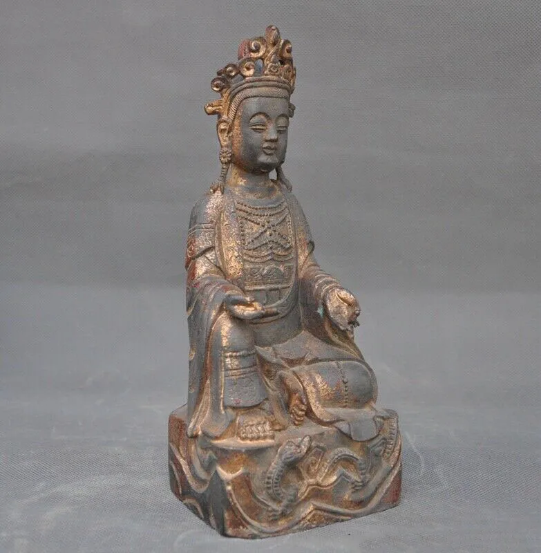 Свадебное Украшение 9 &quotТибетский буддизм бронзовый позолоченный Tara Kwan yin богиня