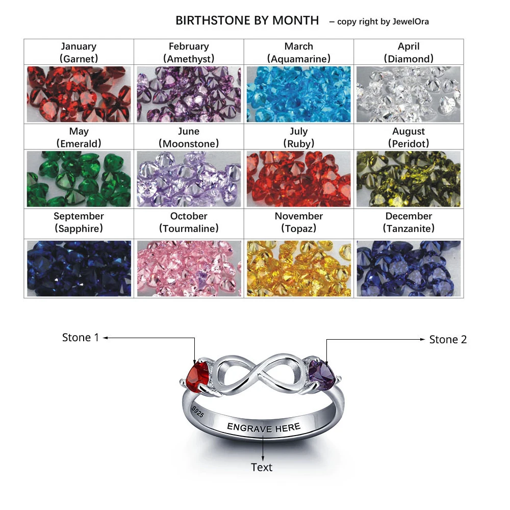 Персонализированные 925 стерлингового серебра фигурка из 8 двойной