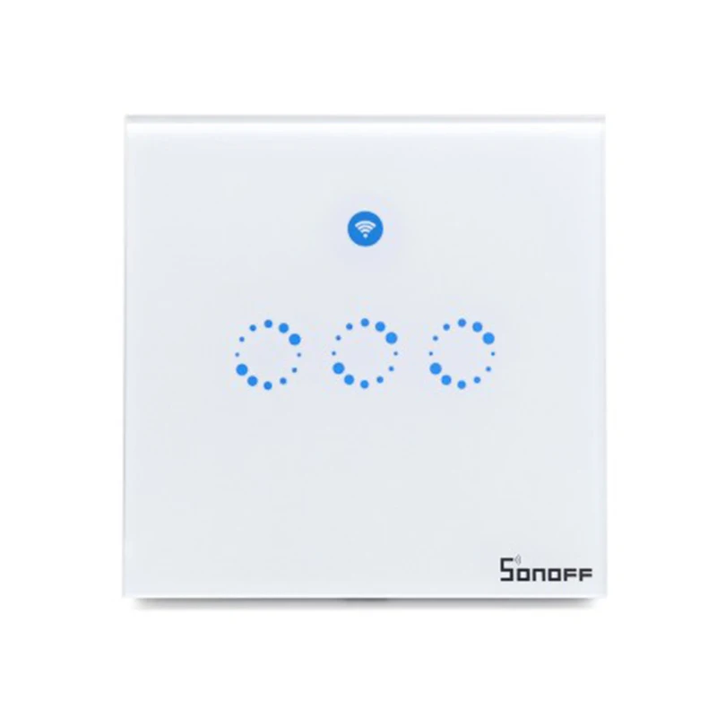 Интеллектуальный выключатель света Sonoff T1 EU/UK/US Smart Wi-Fi настенный сенсорный переключатель сенсорный/Wifi/433 RF пульт дистанционного управления контроллер для умного дома работать с Alexa Google home