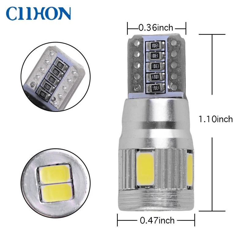 6 шт. 5 SMD LED 5630 без ошибок 194 168 W5W Универсальный парковочный автомобиль T10 CANBUS Авто