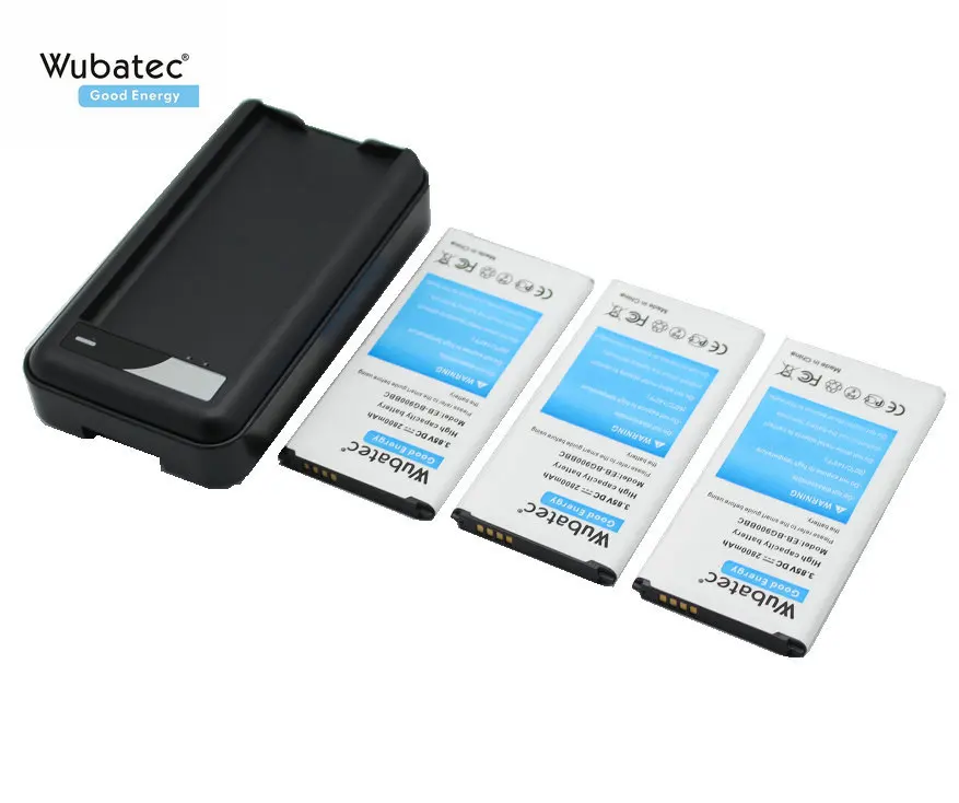 Wubatec 3x 2800mAh аккумулятор NFC + настенное зарядное устройство для Samsung Galaxy S5 i9600 i9602 i9605