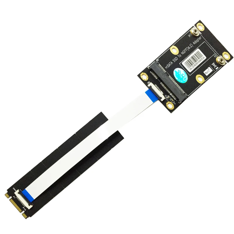 MSATA SSD к M.2 NGFF B Ключ адаптер конвертер карты наборы с FFC кабель металлический
