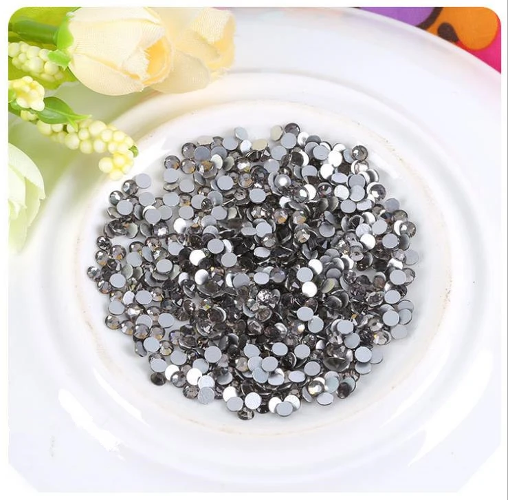 

Новая Стразы черных масок Diamond Цвет Кристаллы Стразы для ногтей SS3-SS34 лак горячей фиксации, плоская задняя часть, Маникюр нейл-арта украшения