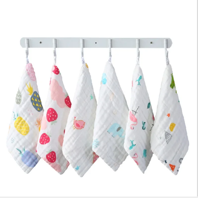 

Cotton Gauze Baby Face Towel Infant Baby Feeding Saliva Towels Soft Animal Baby Towels Wash Cloth Handkerchief Towels 25*25cm