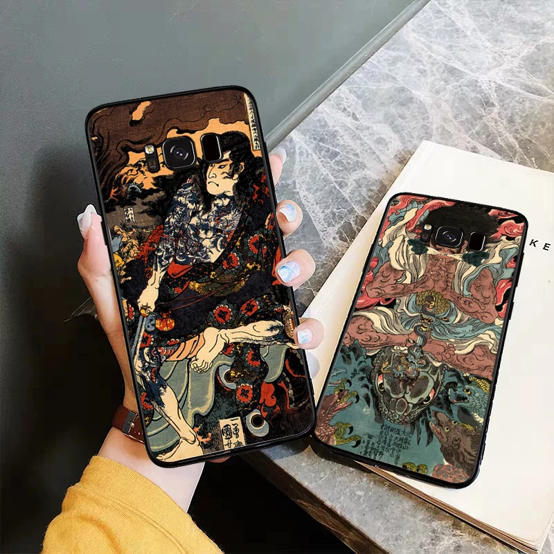 Японский силиконовый чехол samurai для Samsung S6 Edge S7 S8 Plus S9 S10 S10e M10 M20 M30 M40|Бамперы| |