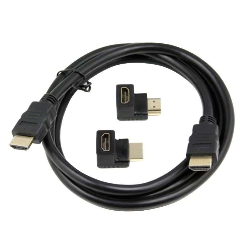 Larryjoe 10 м HDMI кабель 19 контактов Мужской до 19 контактов Мужской позолоченный штекер HDMI V1.4 HD 1080P+ 90 270 градусов адаптер для 3D DVD HDTV