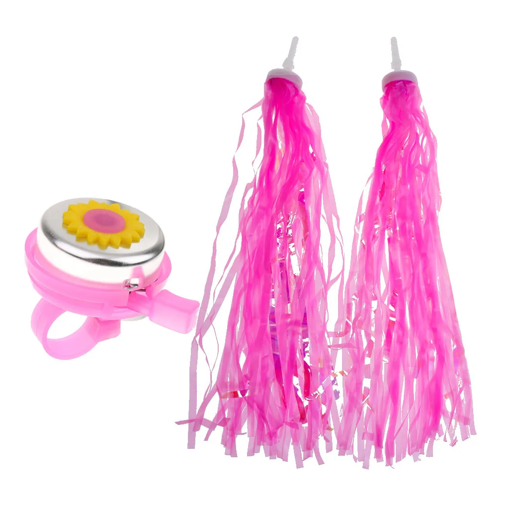 Велосипед стримеры трехколесный велосипед дети девочки дети руль ручки кисточки+ велосипед Рог Колокол аксессуары набор