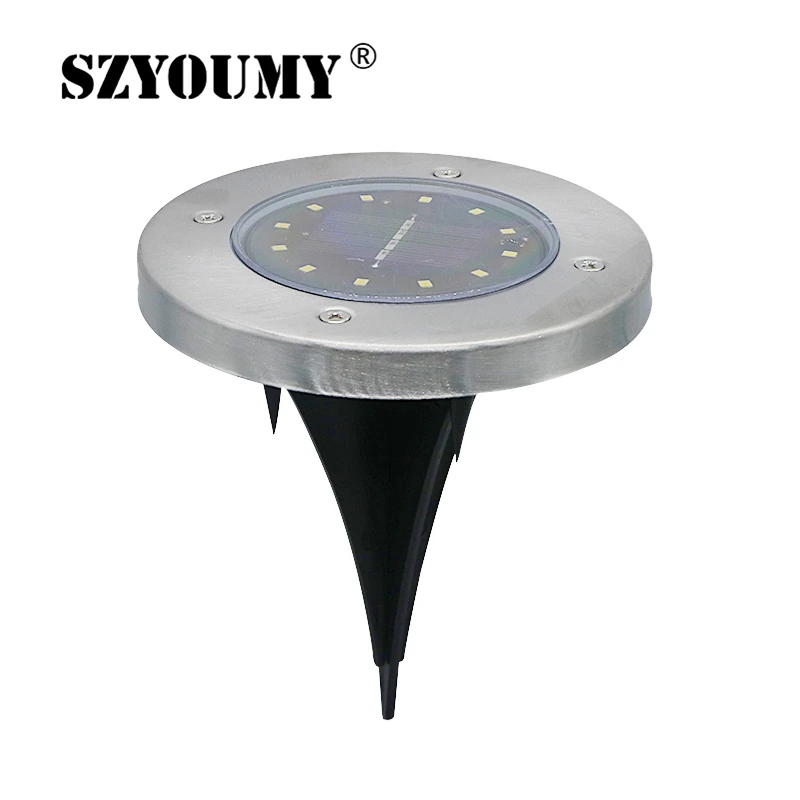 SZYOUMY 12LED солнечный свет для дома, сада, двора, лужайки погребенный свет Открытый Путь садовый настил лампа солнечная энергия под грунтовый светильник