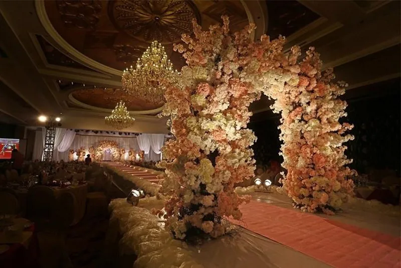 

1 Meter Long Artificial Simulation Cherry Blossom Flower backdrop Wedding Arch Decoration Garland Home Decor wedding Supplies