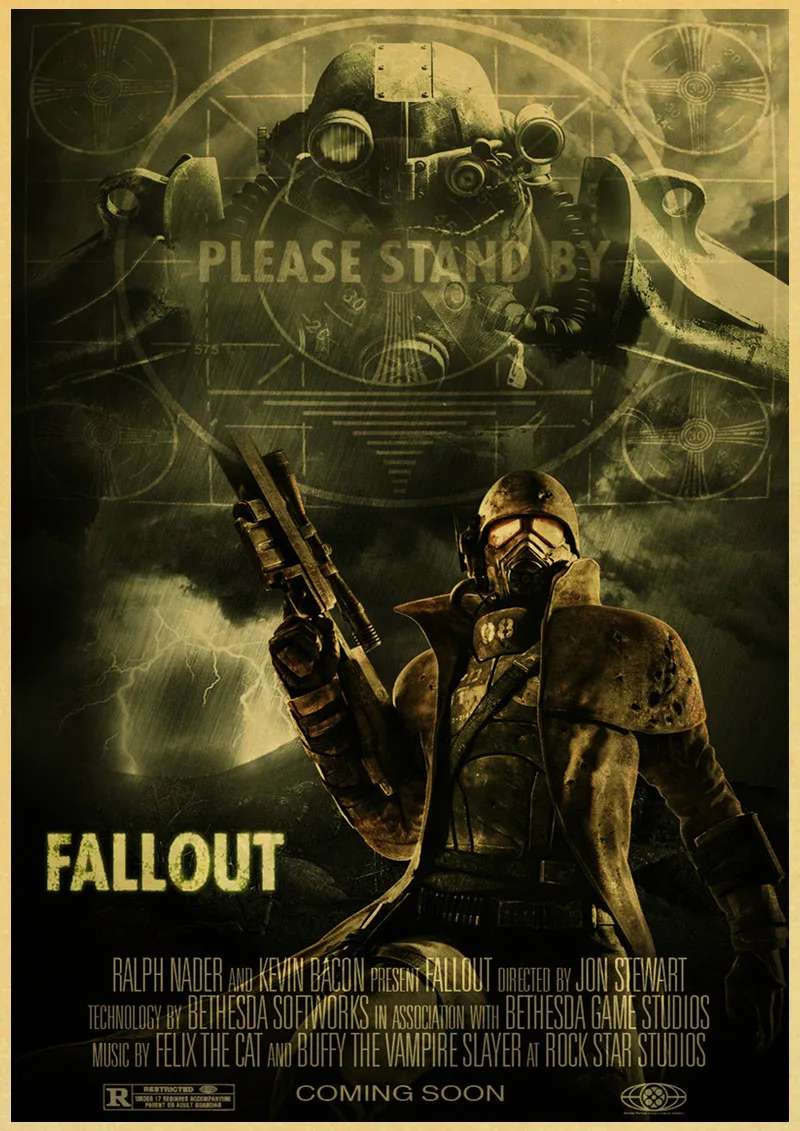 M037 Винтаж Fallout 3 4 игры ретро плакаты домашний декор крафт классические обои высокое качество живопись - Цвет: M037