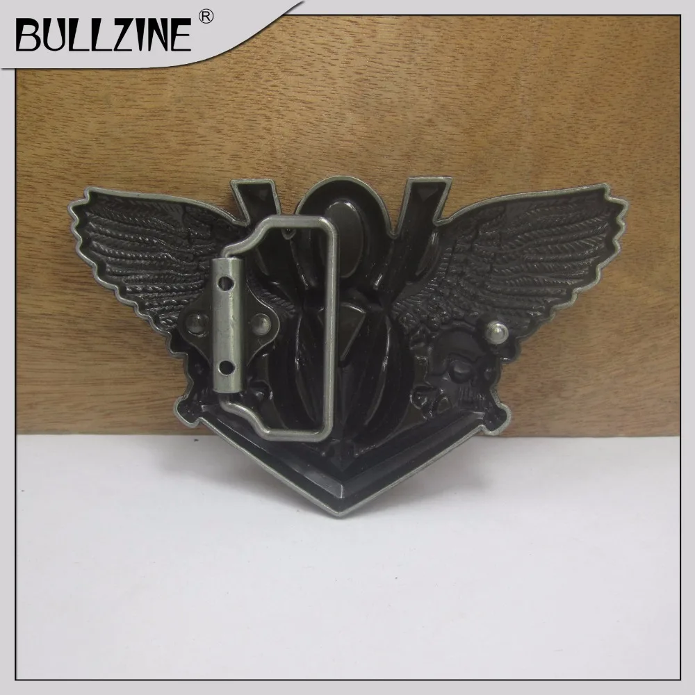 В Bullzine череп пряжки ремня с оловянной отделкой FP 03438 подходит для детей на возраст