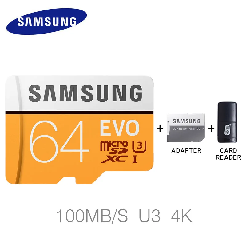Карта памяти SAMSUNG EVO 16 ГБ 32 ГБ SDHC 64 Гб/128 ГБ/256 ГБ/SDXC Micro SD TF карта класс 10 Microsd UHS-1 оригинальные карты