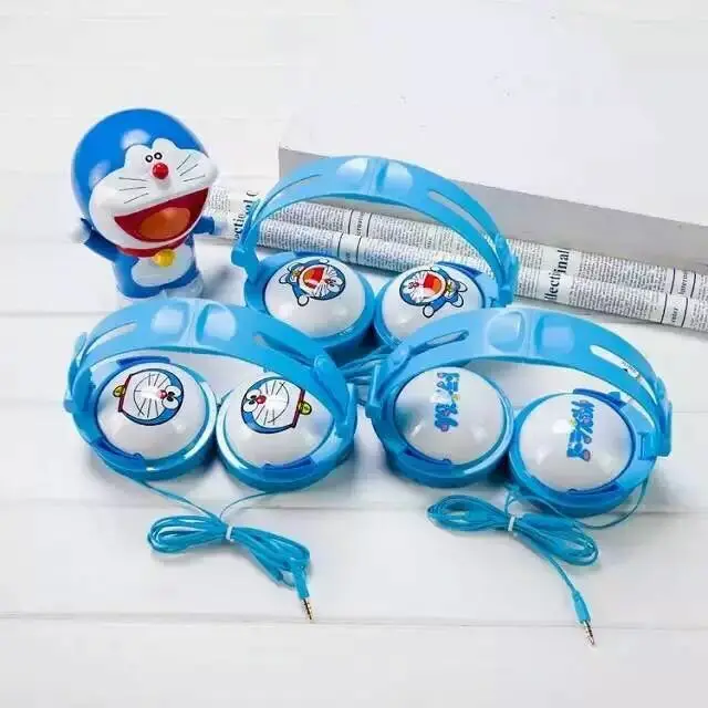 Милые Doraemon 3 5 мм стерео складные оголовье синие наушники гарнитура Kawaii большие