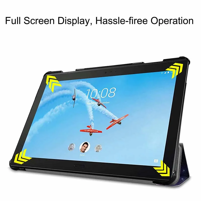 Painting PU Magnet close Luxury leather case cover for Lenovo Tab P10 TB-X705F TB-X705L tablet 20pcs/lot | Компьютеры и офис