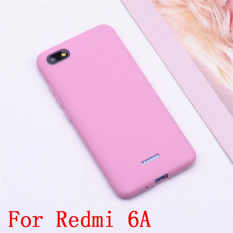 Pink Силиконовый чехол для Xiaomi redmi 6A 5,45 ТПУ, конфетный чехол для Xiaomi redmi 6a redmi 6 - Цвет: Pink