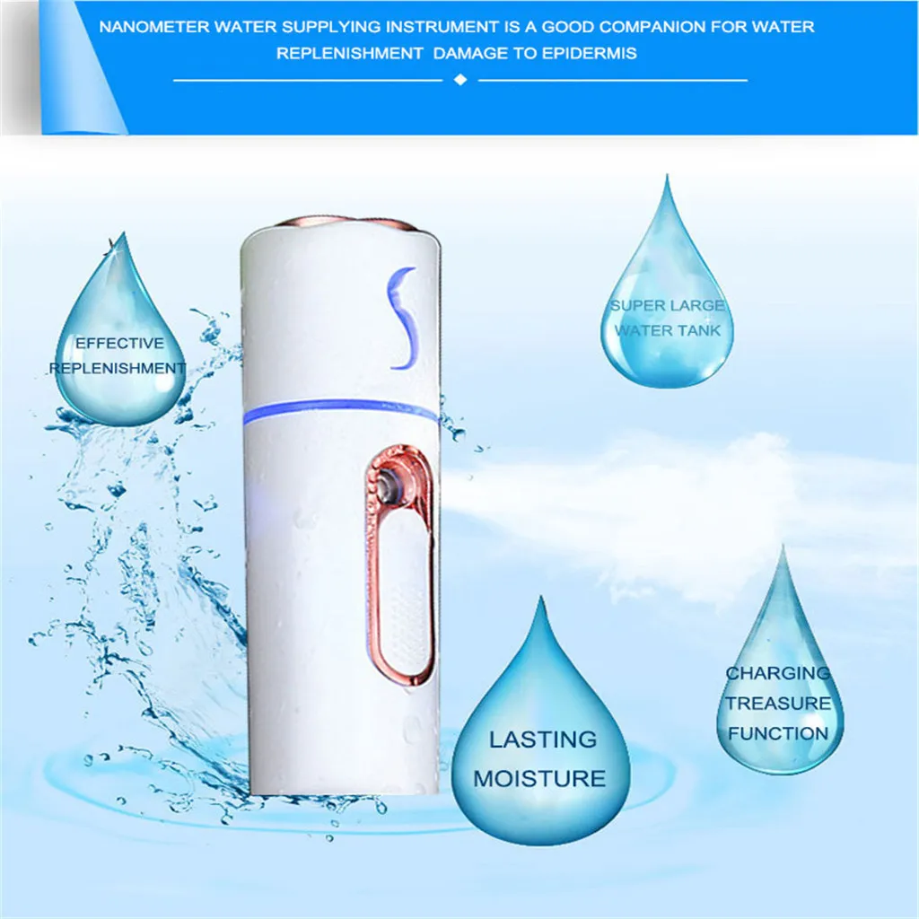 Женский увлажняющий нано-спрей 1 шт. большой объем белый розовый 38 мл новинка Apr23