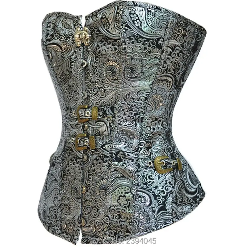 Корсет Dobby в стиле стимпанк серебряные Корсеты на талию Корректирующее белье