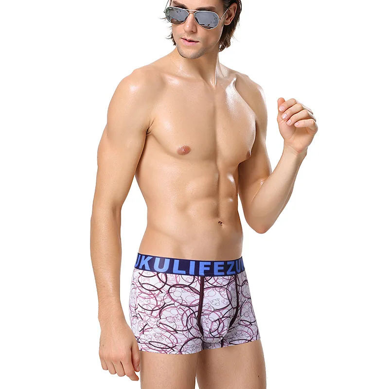 ZK Для мужчин нижнее белье шорты-боксеры ледяной шелк мужские трусы с u-образной