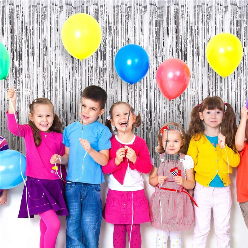 5 шт./Лот занавеска из алюминиевой фольги с бахромой мишура для свадьбы дня