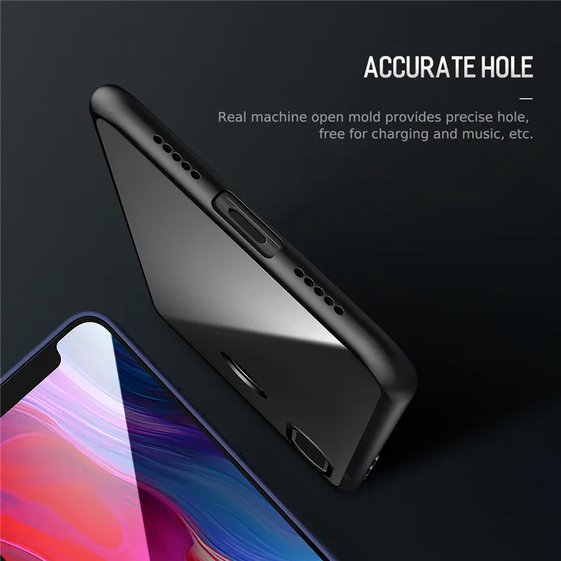 Тонкий чехол ROCK для Xiaomi Mi 8, мягкий чехол из ТПУ+ жесткого поликарбоната, сверхпрочный защитный силиконовый чехол для Xiaomi Mi 8