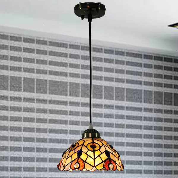 

110-240V Free Shipping Iron Tiffany Lamp D20cm With 1 Light For Corridor E27 Excluded Led Bulbs Is Available