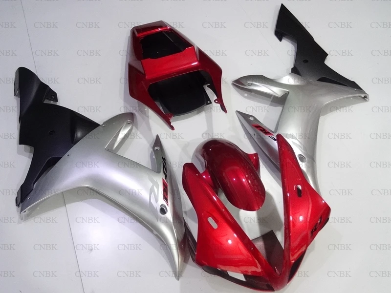 Обтекатели для YZF R1 2002-2003 YAMAHA YZFR1 2003 красные серебряные черные комплекты