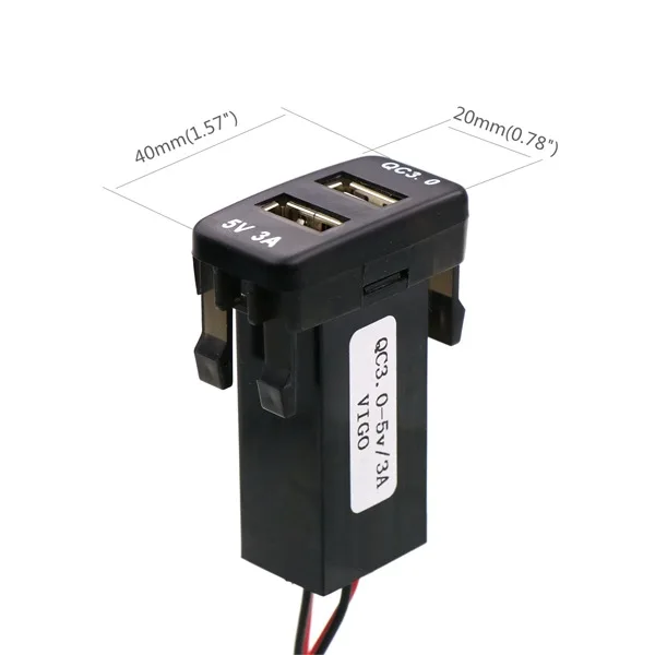 Автомобильное зарядное устройство USB с двумя портами usb и быстрой зарядкой QC 3,0 для смартфонов для Honda civic CR-V