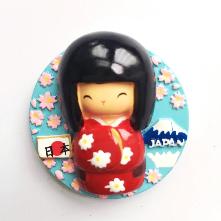 Японская Оригинальная кукла кабуки 3D магниты на холодильник сувениры для