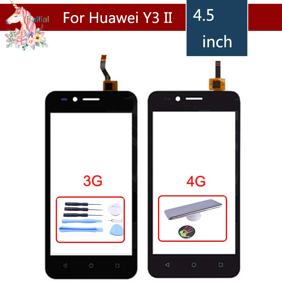 

For Huawei Y3ii Y3 II Y3 2 LUA-U03 LUA-U23 LUA-L03 LUA-L13 LUA-L23 LUA-L21 Touch Screen Digitizer Sensor Outer Glass Lens Panel
