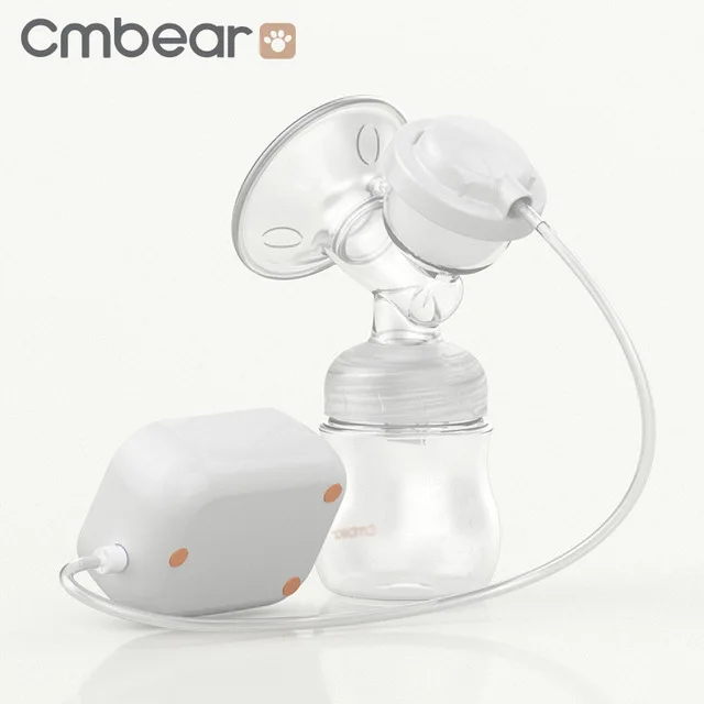 Cmbear Электрический молокоотсос для грудного вскармливания бутылочка для молока для грудного вскармливания USB Массажная Доильная машина всасывающая соска - Цвет: Белый