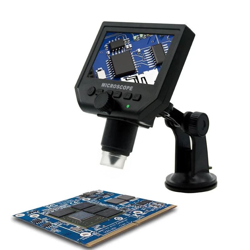 1-600x 3.6mp USB цифровой электронный микроскоп Портативный 8 светодиодов vga с 4.3 &quotHD OLED