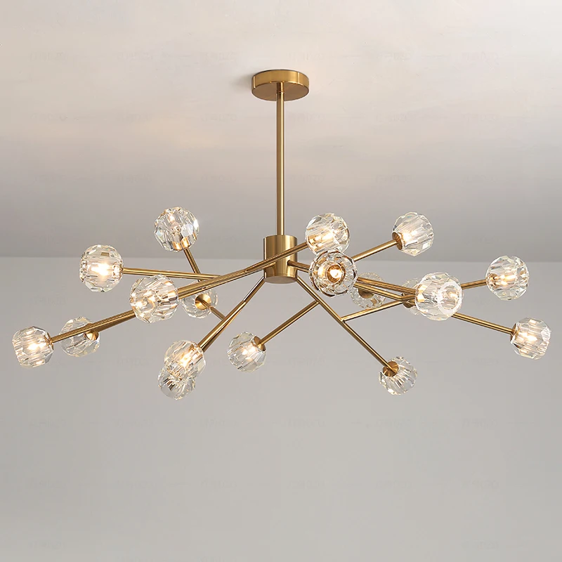 Современный дизайн художественный Хрустальный подвесной светильник 9/12/15/18 G9