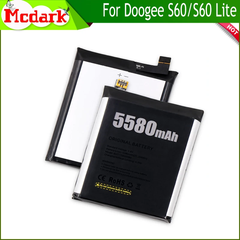 Запасной аккумулятор Mcdark Для Doogee S60 высококачественный большой емкости 5580 мАч