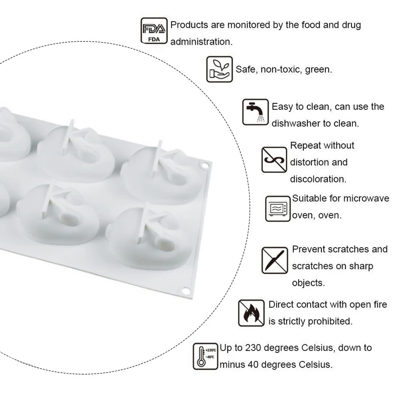Силиконовая форма для мусса фруктов животных торта шоколада желе мороженого