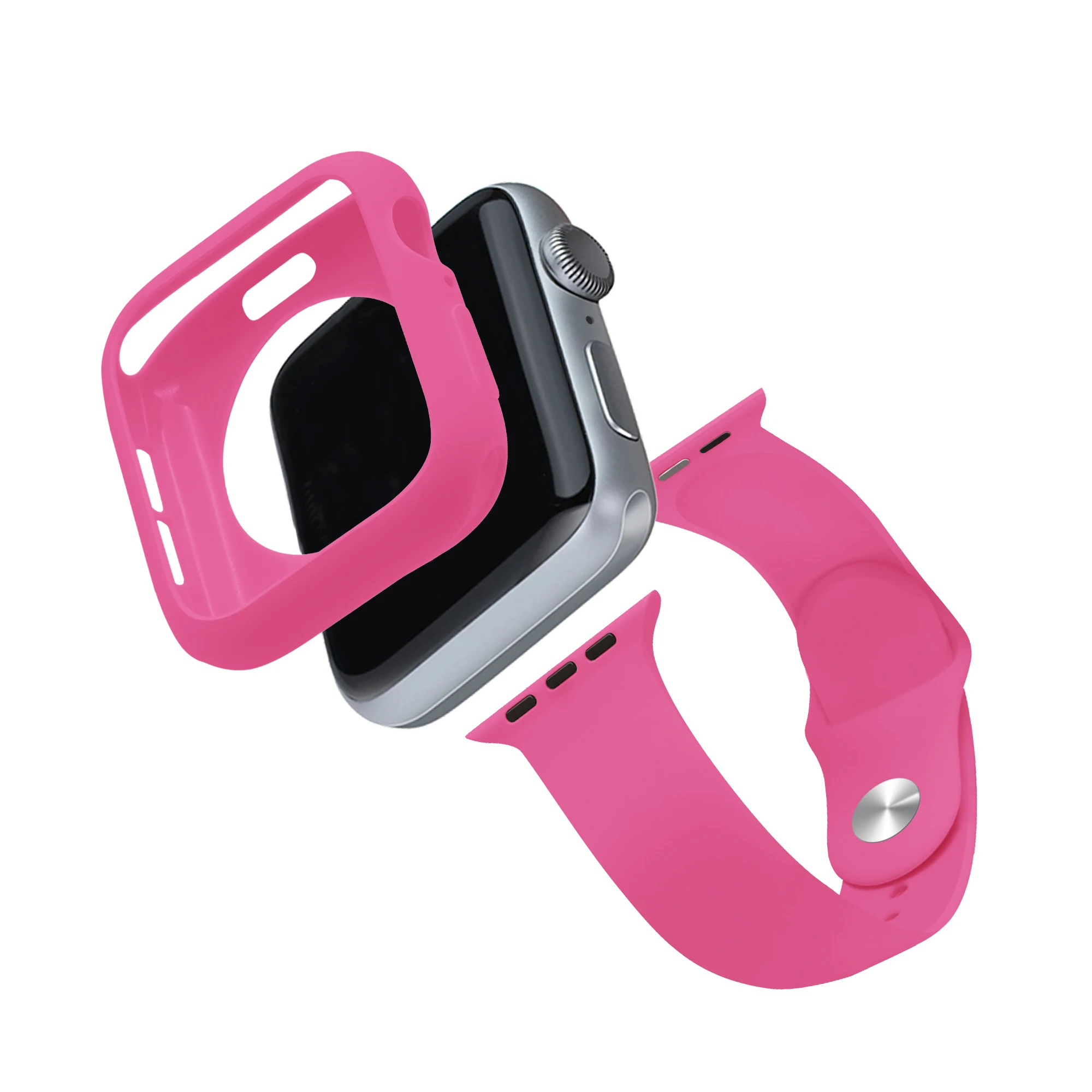 ТПУ protectiver чехол и ремешок 2 в 1 костюм для наручных часов Apple Watch, версии 4 44/40 мм браслет для наручных часов iWatch серии 3/2/1 42/38 мм