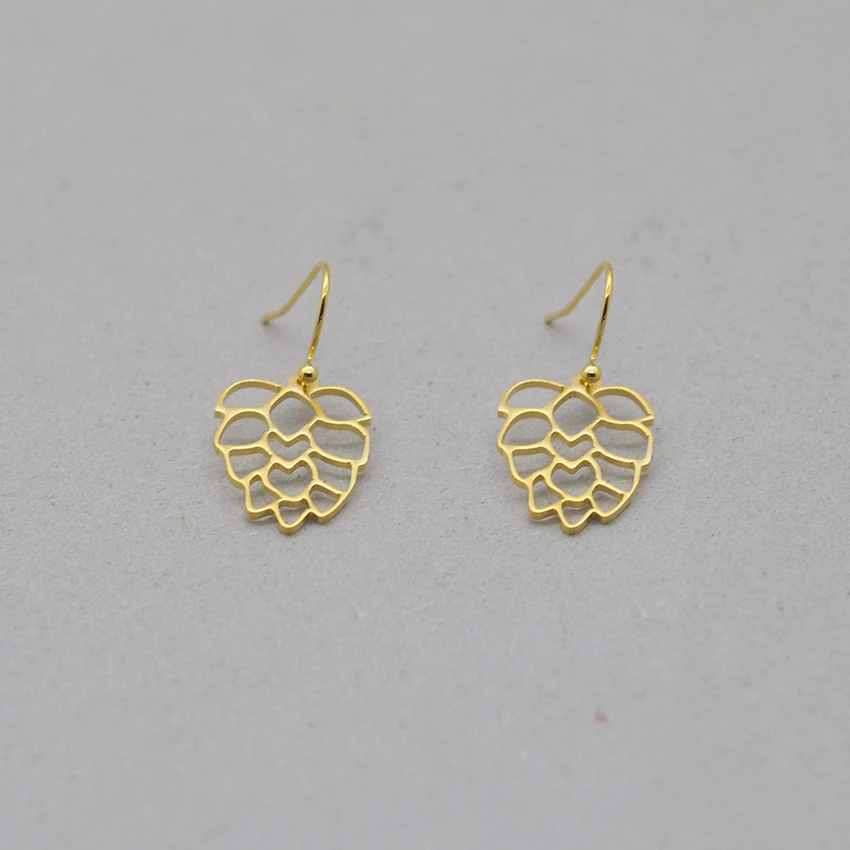 10pcs/lot Stainless Steel Minimalism Hollow Flower Stud Earrings Silver Color Exquisite Plant For Women Bridal Wedding Jewelry | Украшения