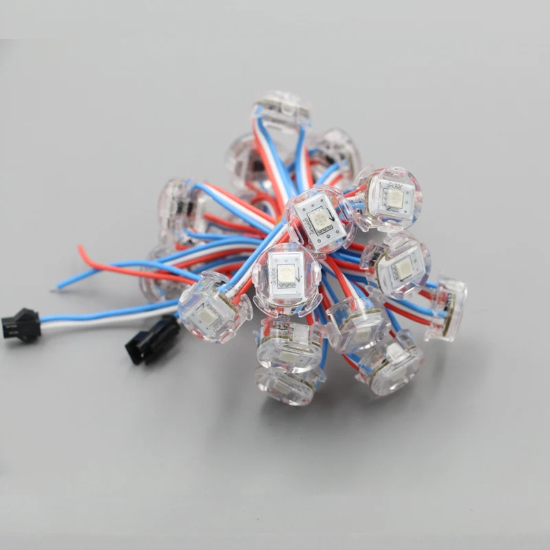 Светодиодный точечный светильник WS2811 5 В 20 мм полноцветный 5050 SMD RGB светодиодный 50