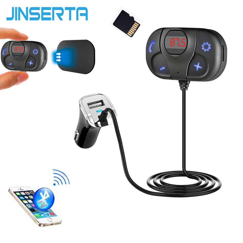 Jinserta магнитное основание Car Kit Беспроводной Bluetooth Handsfree fm передатчик MP3