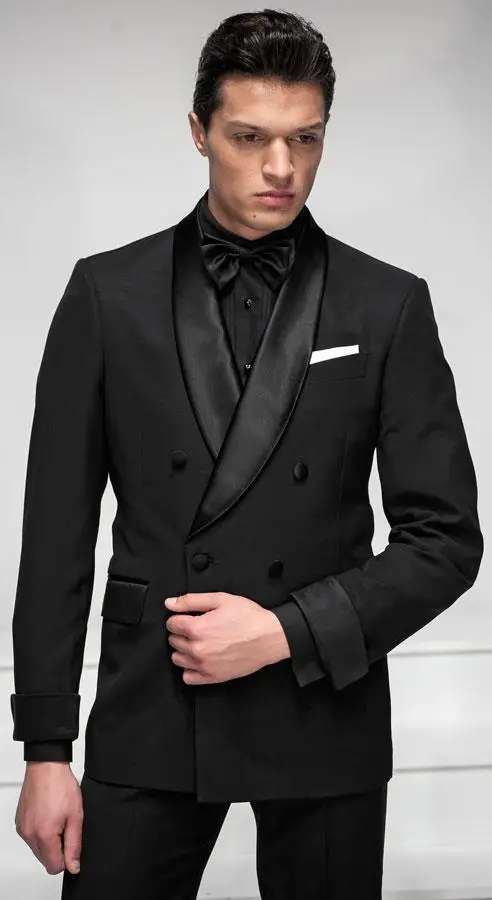 2018 индивидуальный заказ Slim Fit темно 2 шт. Для мужчин S пиджак двубортный костюм