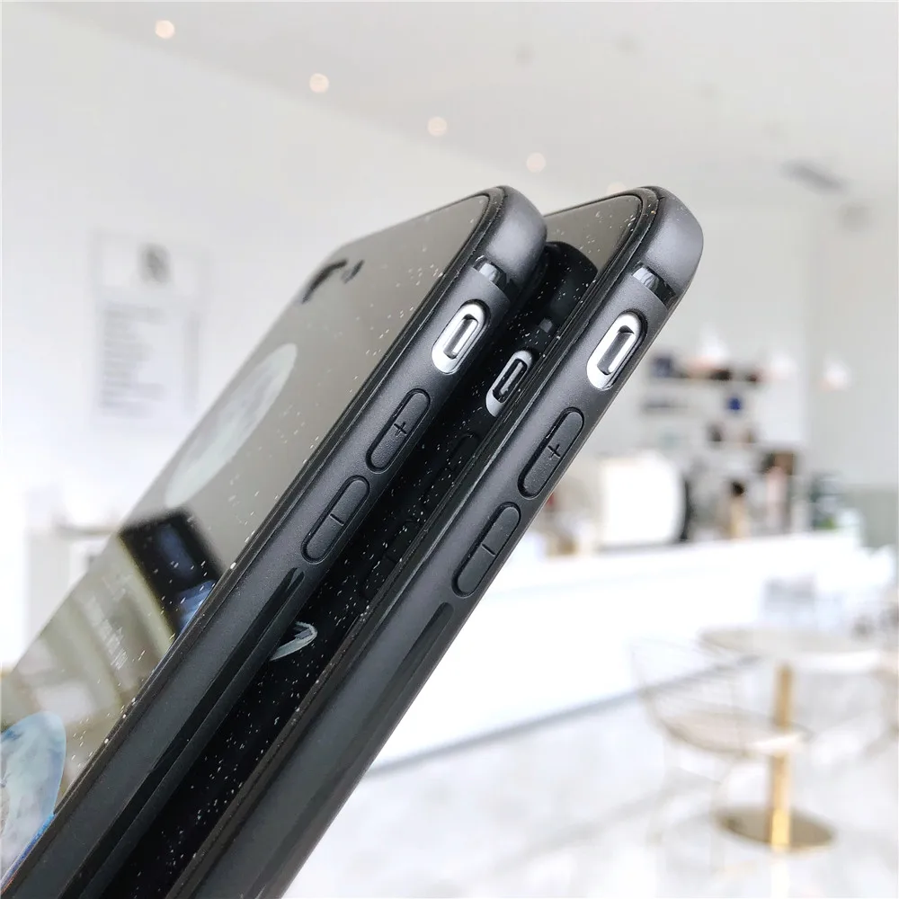 Светящийся чехол для iphone 7 Plus 6S 6 8 X XS MAX 6Plus XR Lunar Earth moon Planet стеклянная задняя крышка