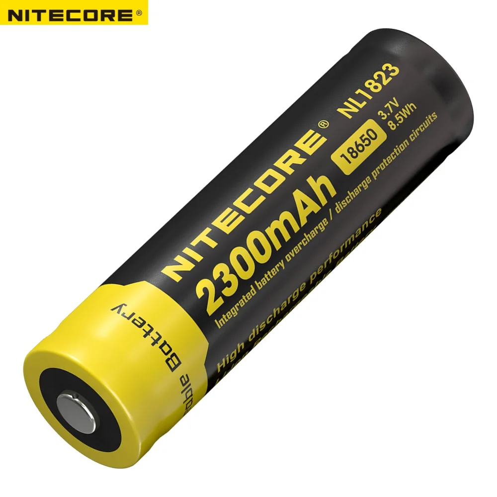 

Nitecore NL1823 (NL183) 18650 2300mAh 3.7V 8.5Wh Rechargeable Li-on Battery high quality with protect