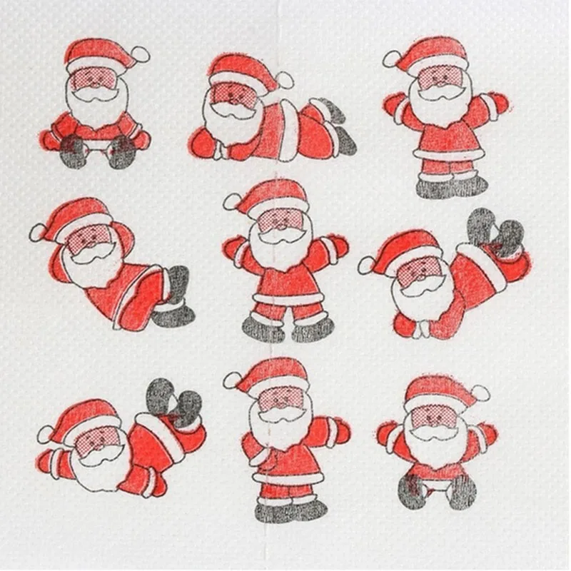 Hot Santa Claus Merry Christmas Toilet Roll Paper Table Living Room Bathroom Tissue FQ-ing
