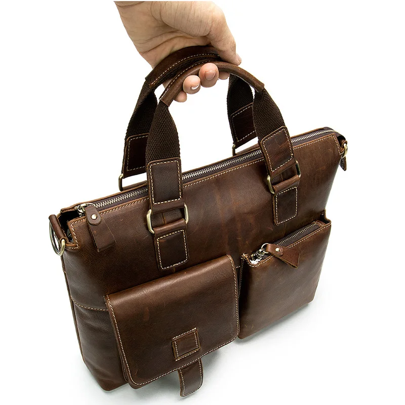 MVA Genuine Leather Men Breifcase Quality Cowhide Shoulder Bag Fashion Business Casual Handbag | Багаж и сумки
