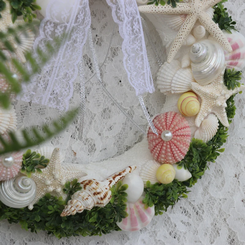 Бесплатная доставка (1 шт./лот) морской ракушка венок из натуральной раковины и