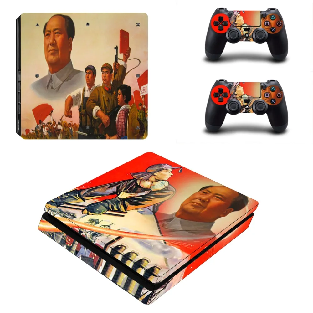 Виниловая наклейка Wolf Dragon PS4 Slim Skin для консоли Playstation 4 и 2 контроллеров