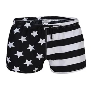 Летние мужские модные дизайнерские удобные эластичные пляжные шорты с принтом звезды, мужские пляжные шорты