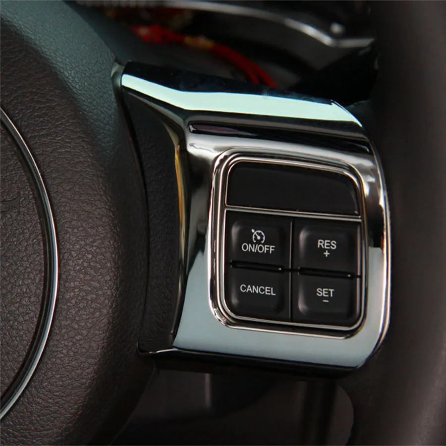 Для Jeep Grand Cherokee 11-13 Внутренняя Кнопка рулевого колеса декоративная панель