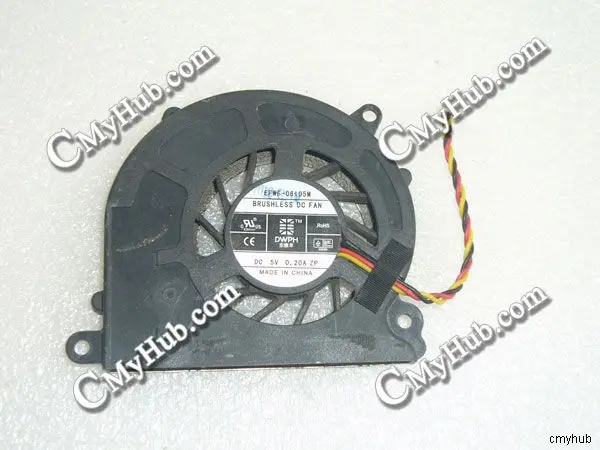 Подлинный для бесщеточного вентилятора постоянного тока EFWF-06105M DC5V 0.20A 3pin 3wire