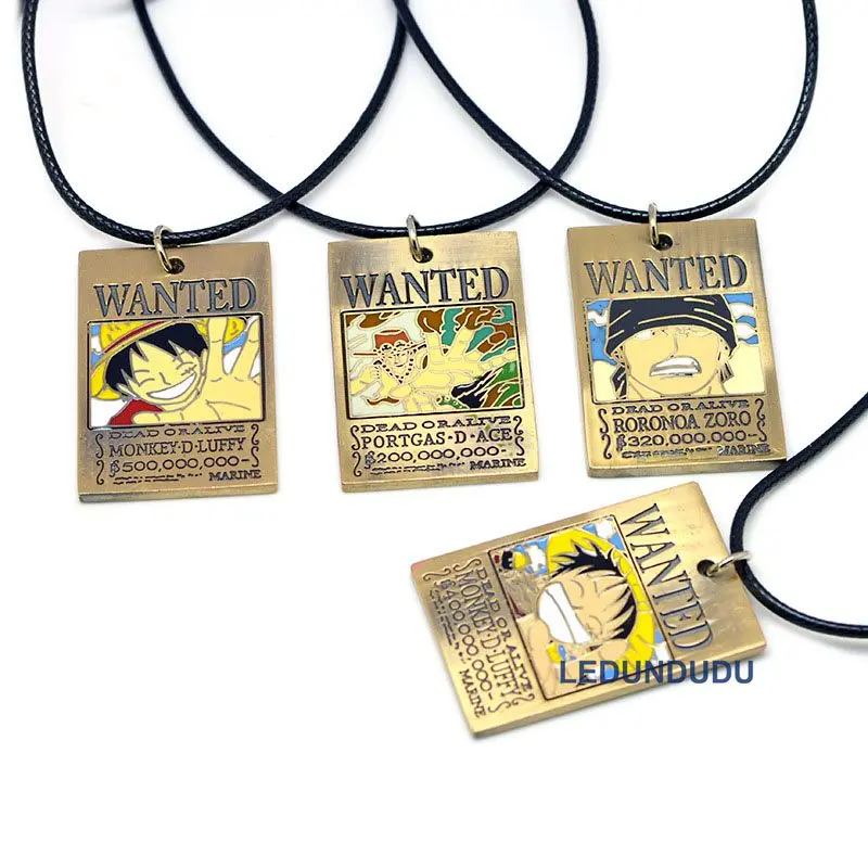 Один Кусок Косплей Луффи Ожерелье Wanted очарование модные коллекционные украшения