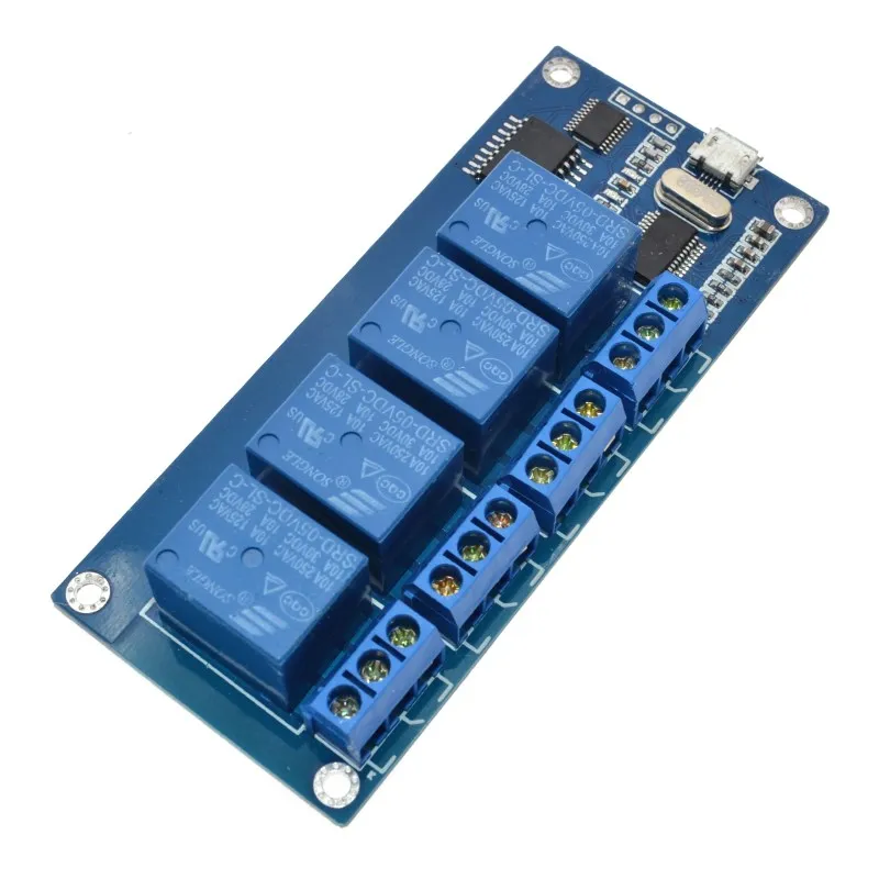 WAVGAT DC 5 В 10A 4 8 канальный релейный модуль Micro USB плата с индикатором ПК верхний компьютер ICSE014A программное обеспечение управления